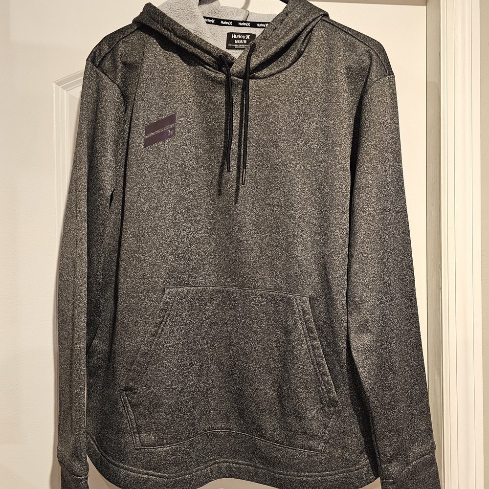Hurley Men's Dark Gray Pullover Hoodie Sweatshirt
